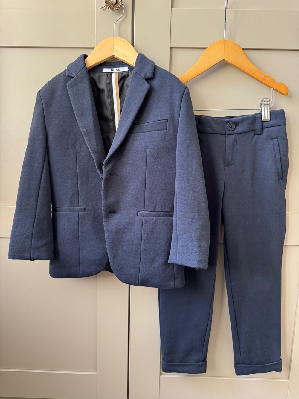 Hugo Boss Boys 6 Sport Suit Blazer and Trousers Soft but Structured Cotton